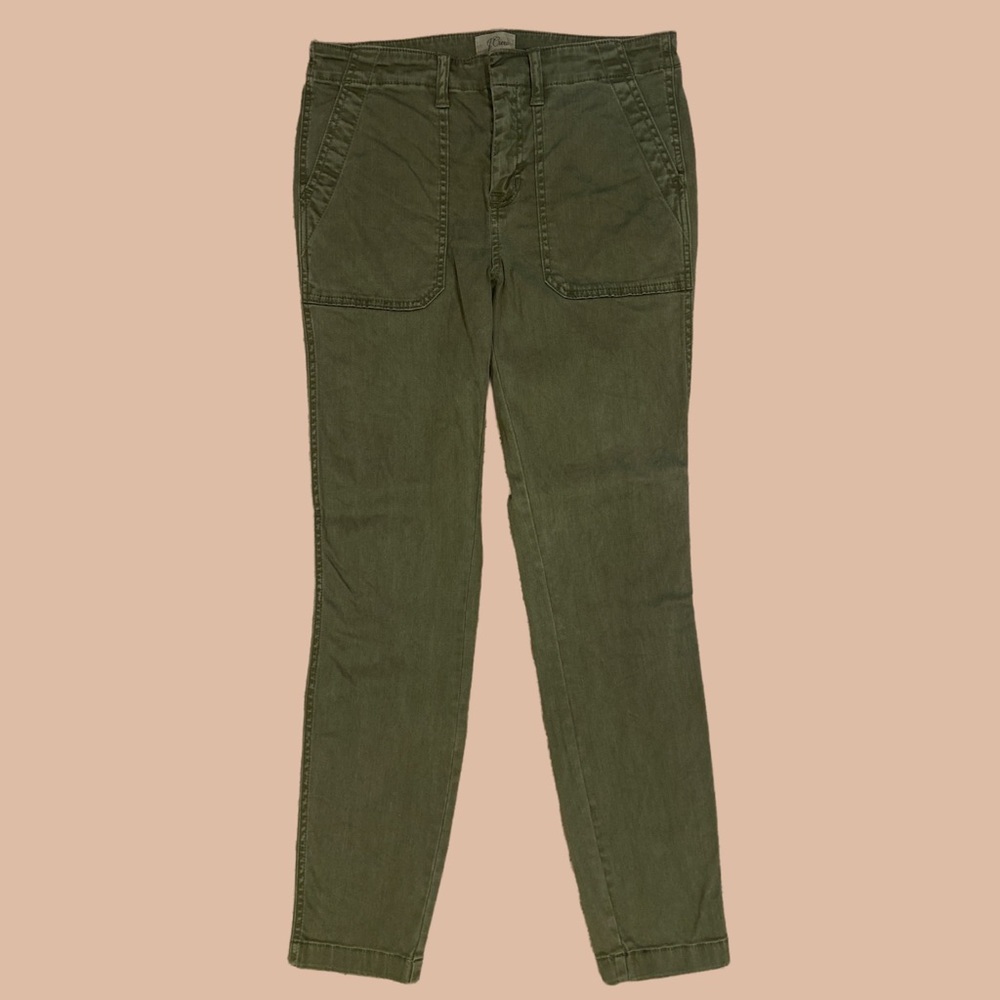 J. Crew Army Green Fatigue Stretch Pant.